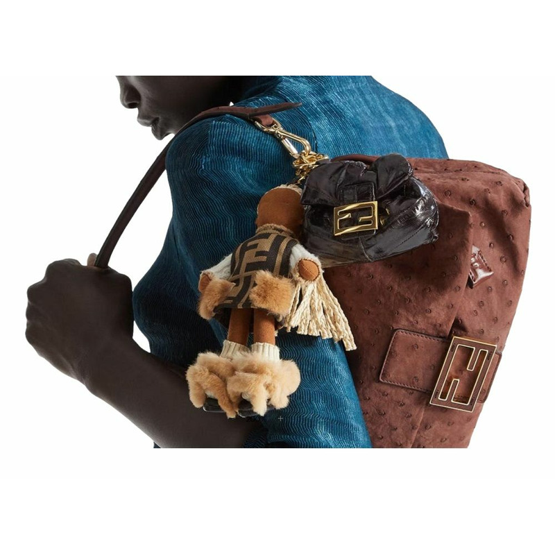 FENDI Fine Leather Mama Baguette Nano Bag Brown 7AS420AV5BF18H6-5