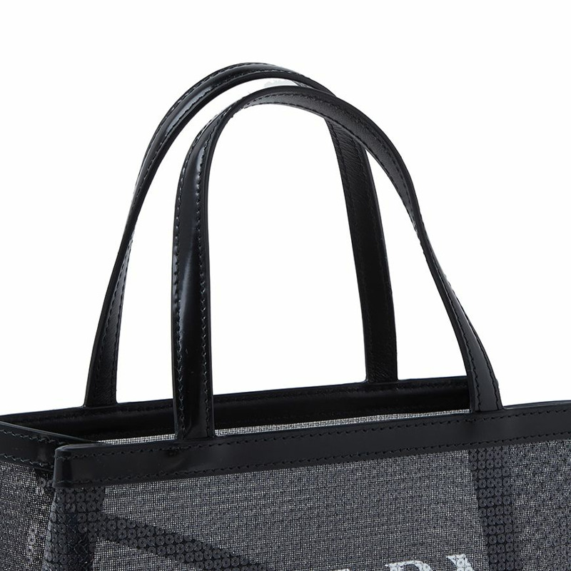 PRADA 女士小號亮片網眼手提包 1BG417 2D0A F0002 (OOO)-7