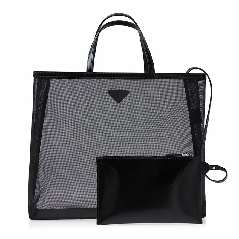 PRADA 女士波點網眼手提包 1BG416 2DZ8 F0002 (OOO)-2