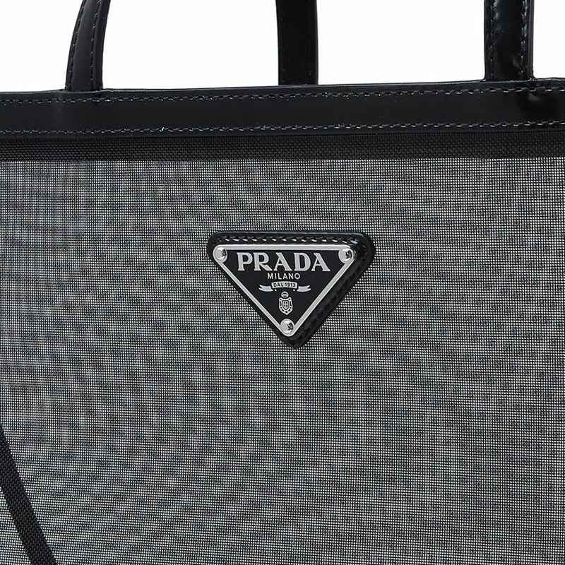 PRADA 女士波點網眼手提包 1BG416 2DZ8 F0002 (OOO)-6