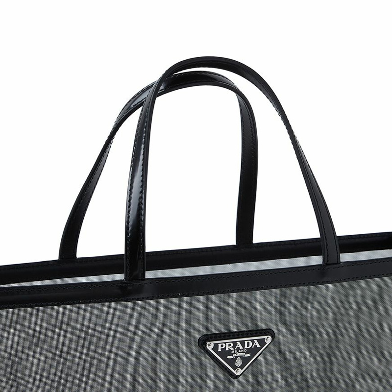PRADA 女士波點網眼手提包 1BG416 2DZ8 F0002 (OOO)-7