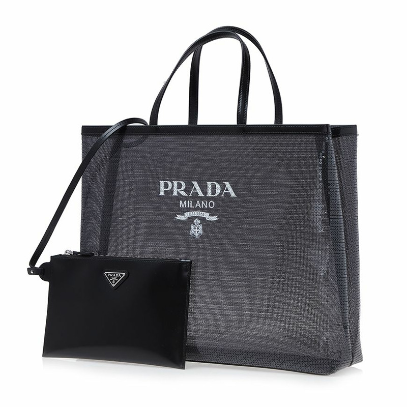 PRADA 女士亮片網眼手提包 1BG416 2D0A F0002 (OOO)-1