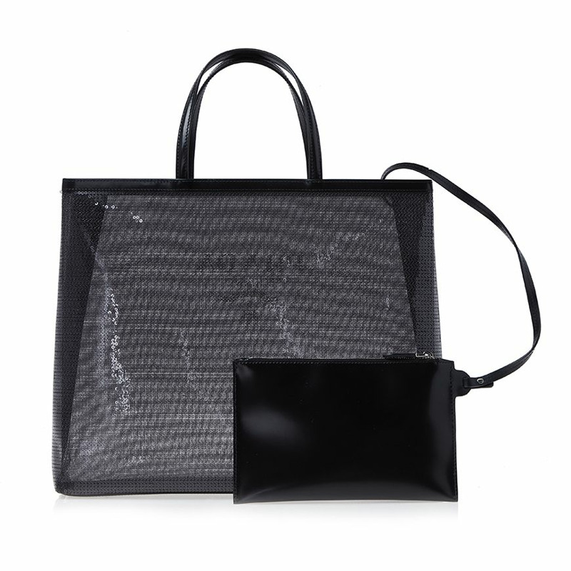 PRADA 女士亮片網眼手提包 1BG416 2D0A F0002 (OOO)-2