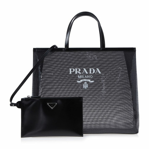 PRADA 女士亮片網眼手提包 1BG416 2D0A F0002 (OOO)