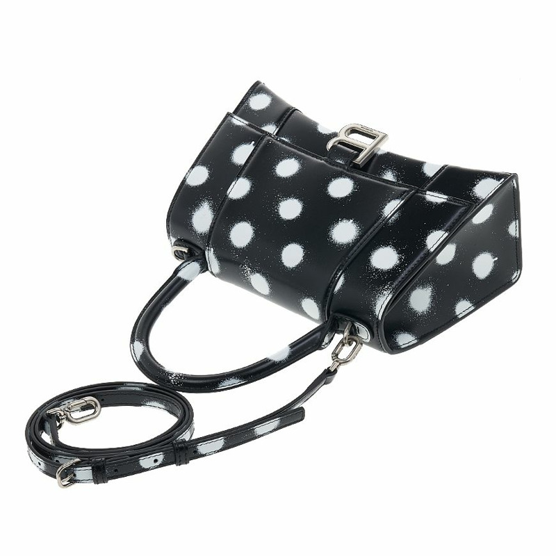 BALENCIAGA 女士噴霧圓點沙漏形手提包 593546 23V9Y 1097-3
