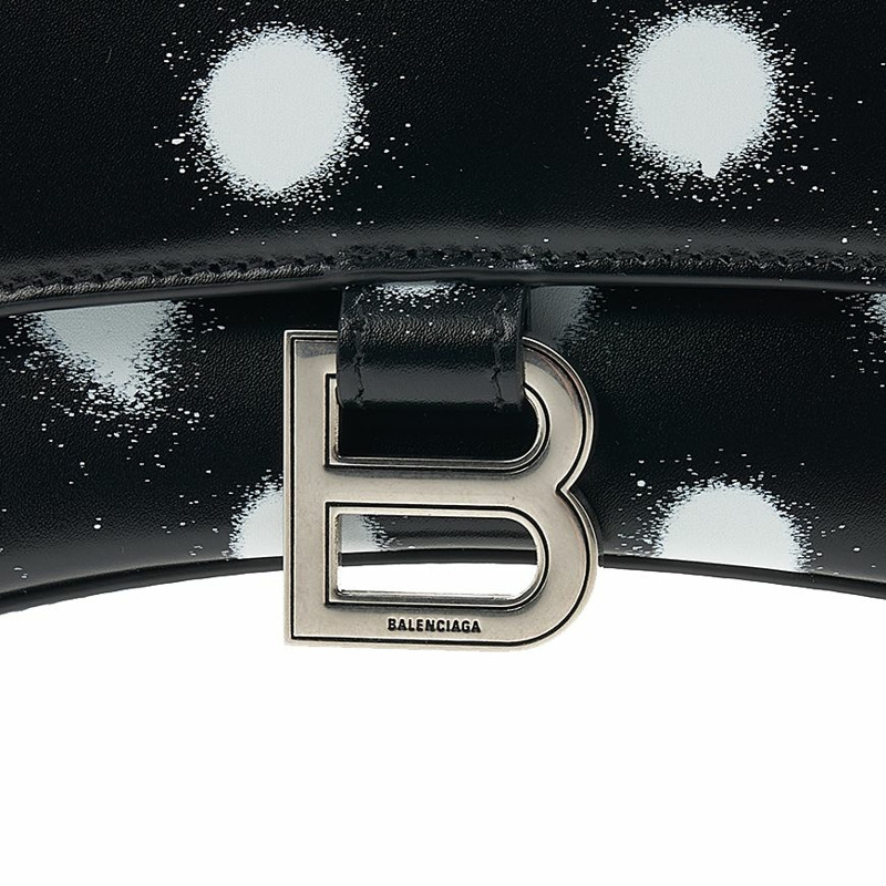 BALENCIAGA 女士噴霧圓點沙漏形手提包 593546 23V9Y 1097-6