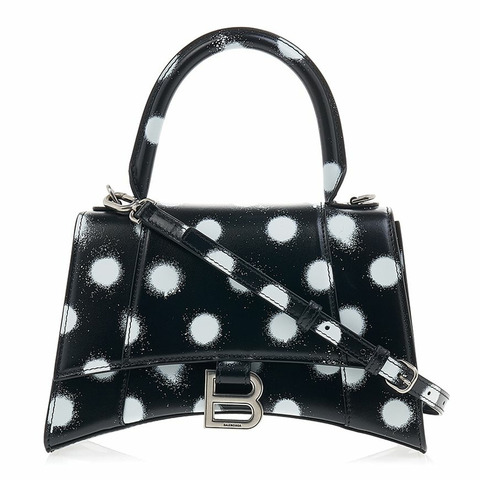 BALENCIAGA 女士噴霧圓點沙漏形手提包 593546 23V9Y 1097