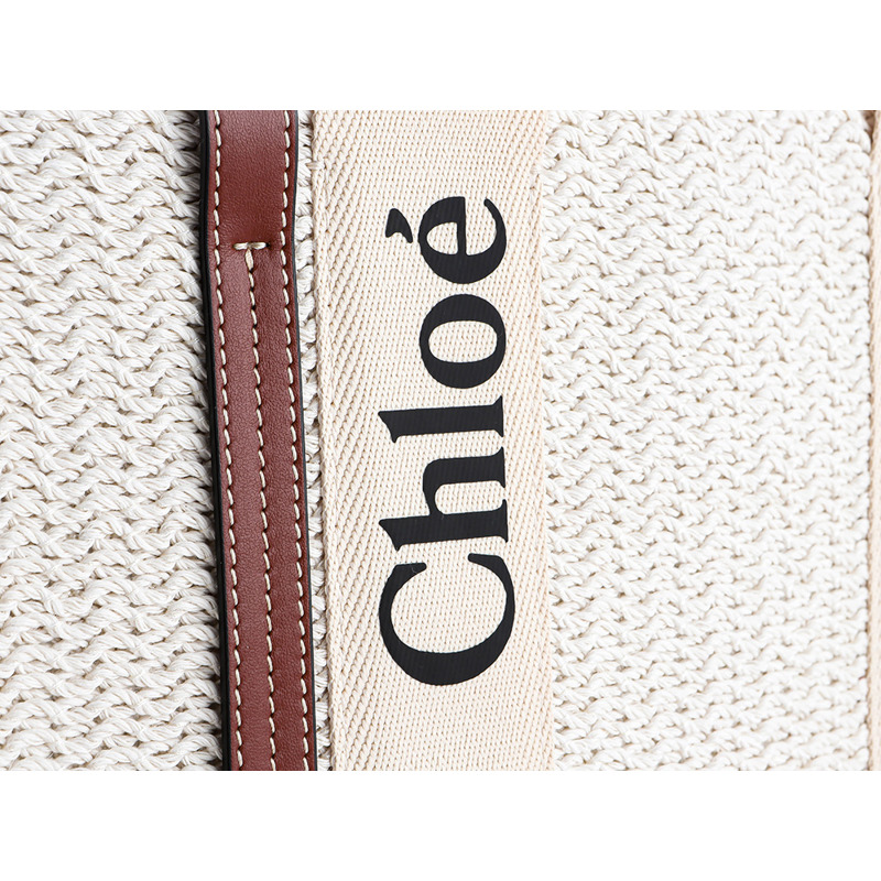 CHLOE 女士 Woody 手提包 (C22SS383 G43)-10