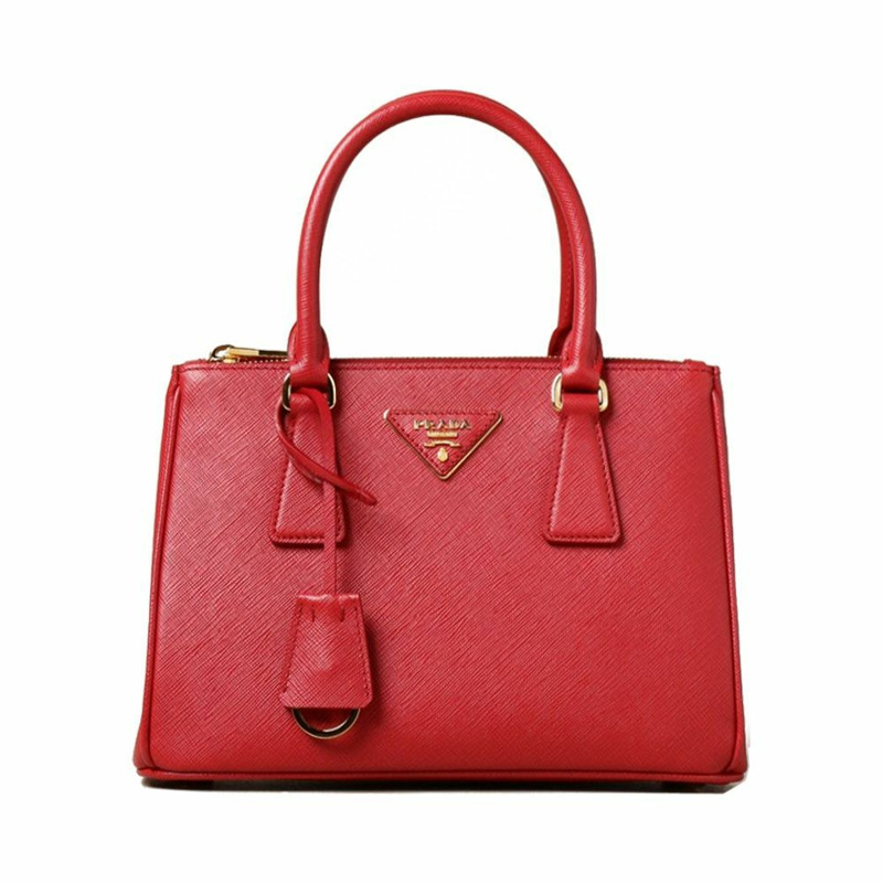 PRADA Saffiano 迷你 Galleria 包 紅色 1BA896 NZV-0