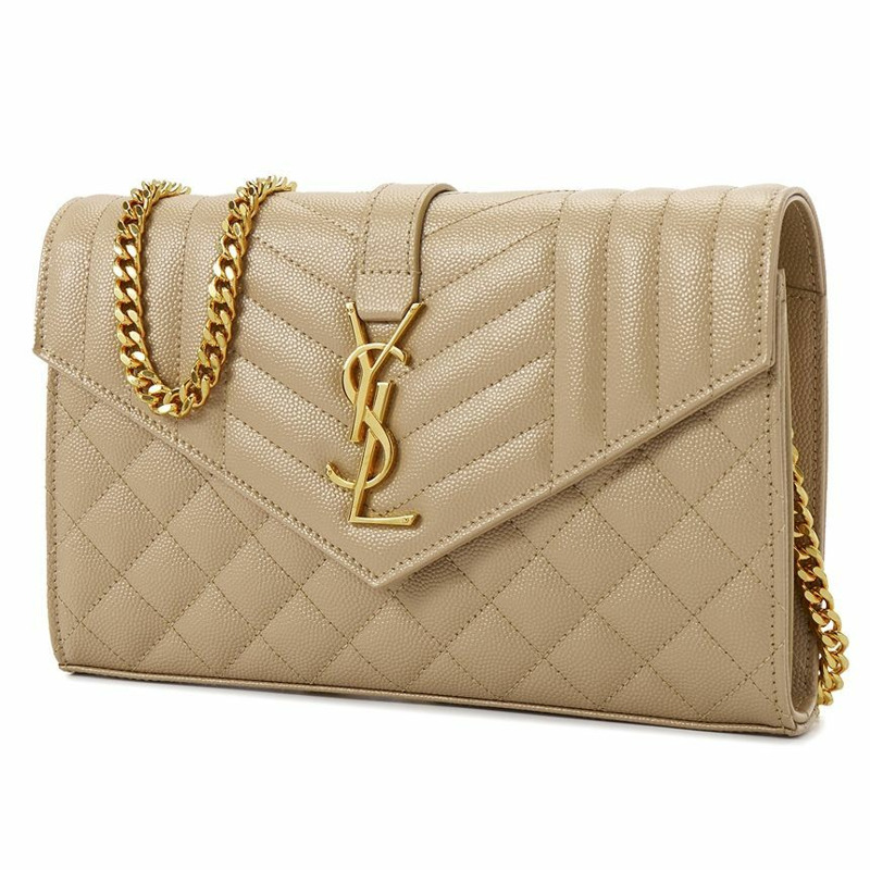 SAINT LAURENT Monogram Mix 馬特拉塞凸紋鏈條單肩包/長錢包-2