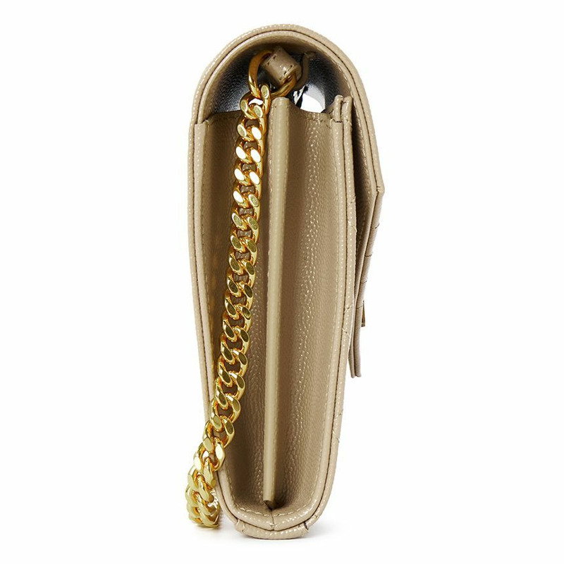 SAINT LAURENT Monogram Mix 馬特拉塞凸紋鏈條單肩包/長錢包-3