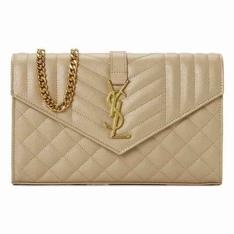SAINT LAURENT Monogram Mix 馬特拉塞凸紋鏈條單肩包/長錢包
