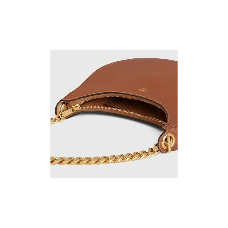 CELINE 中型鏈條單肩包 灰褐色 199583 DGQ-3