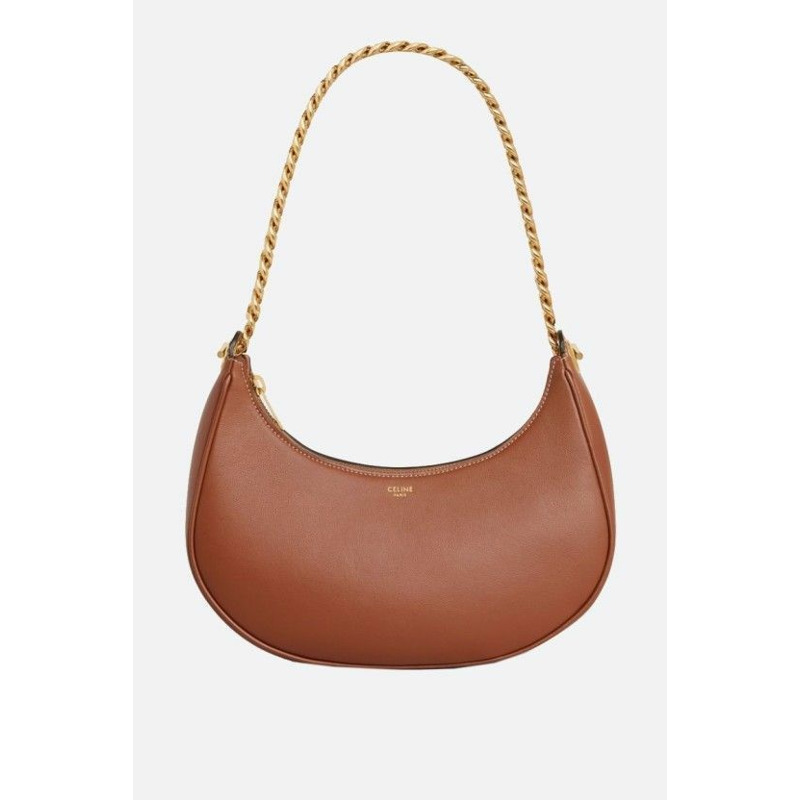 CELINE 中型鏈條單肩包 灰褐色 199583 DGQ-5