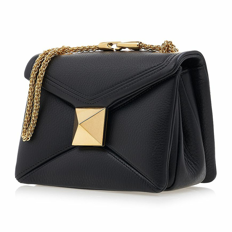 VALENTINO 女士單鉚釘皮革鏈斜背包 1W2B0K21 ILK 0NO-1