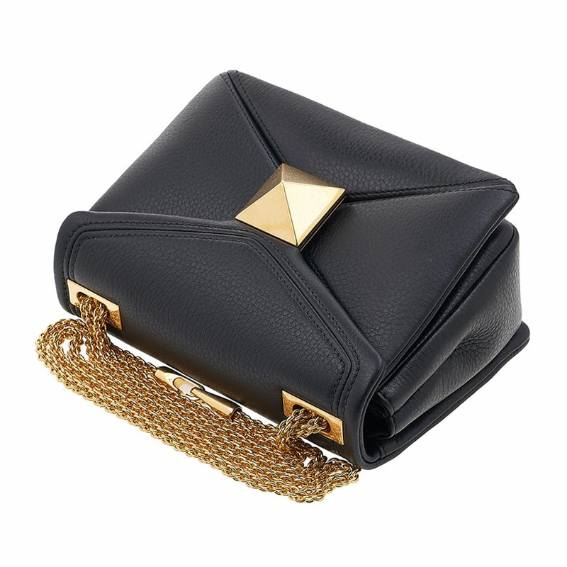 VALENTINO 女士單鉚釘皮革鏈斜背包 1W2B0K21 ILK 0NO-3