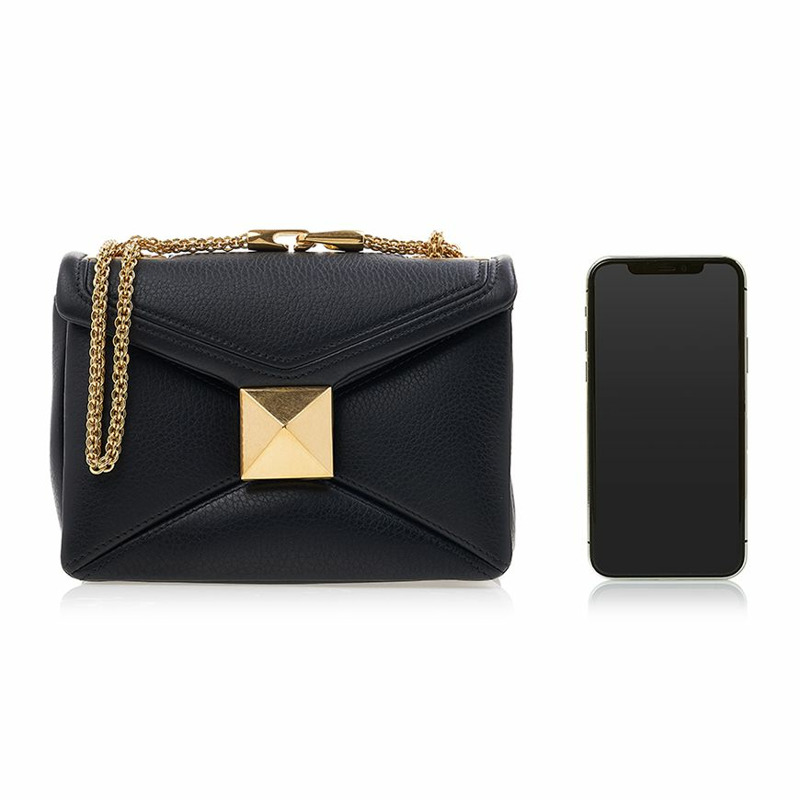 VALENTINO 女士單鉚釘皮革鏈斜背包 1W2B0K21 ILK 0NO-5