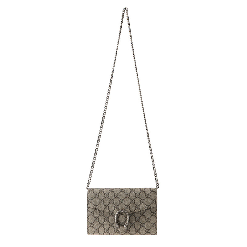 GUCCI Dionysus GG Supreme 鏈條斜背包 (401231 KHNSN)-5