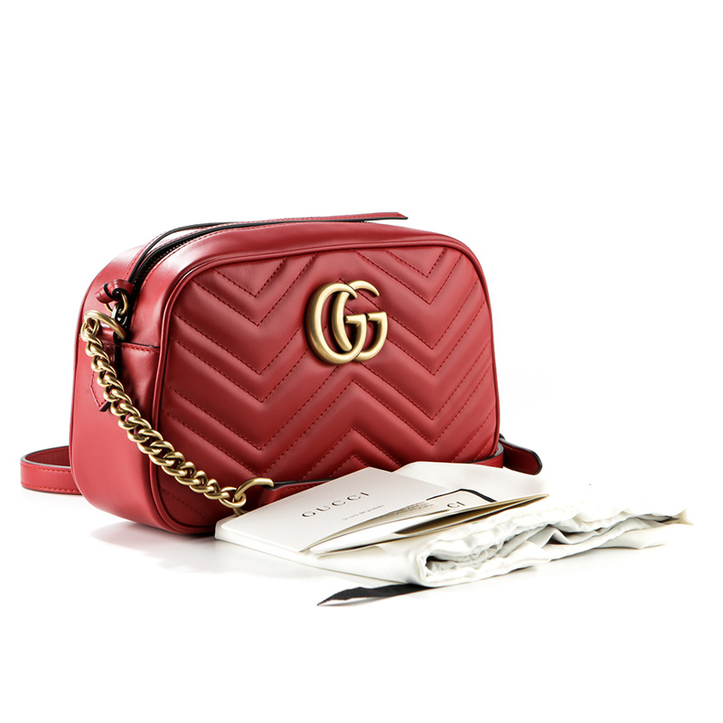 GUCCI GG Marmont 小號斜背包 (447632 DTD1T)-17