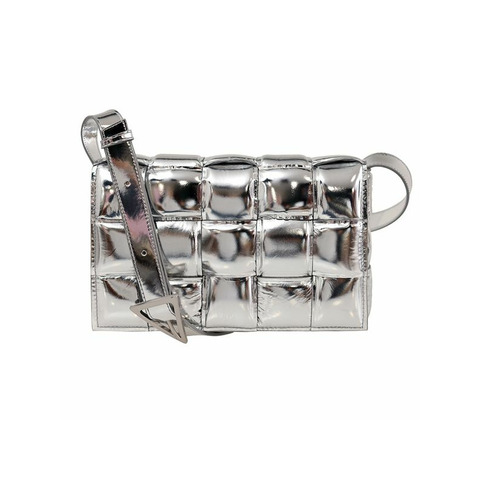 BOTTEGA VENETA 22FW 銀色加厚磁帶包 591970 V2AH1