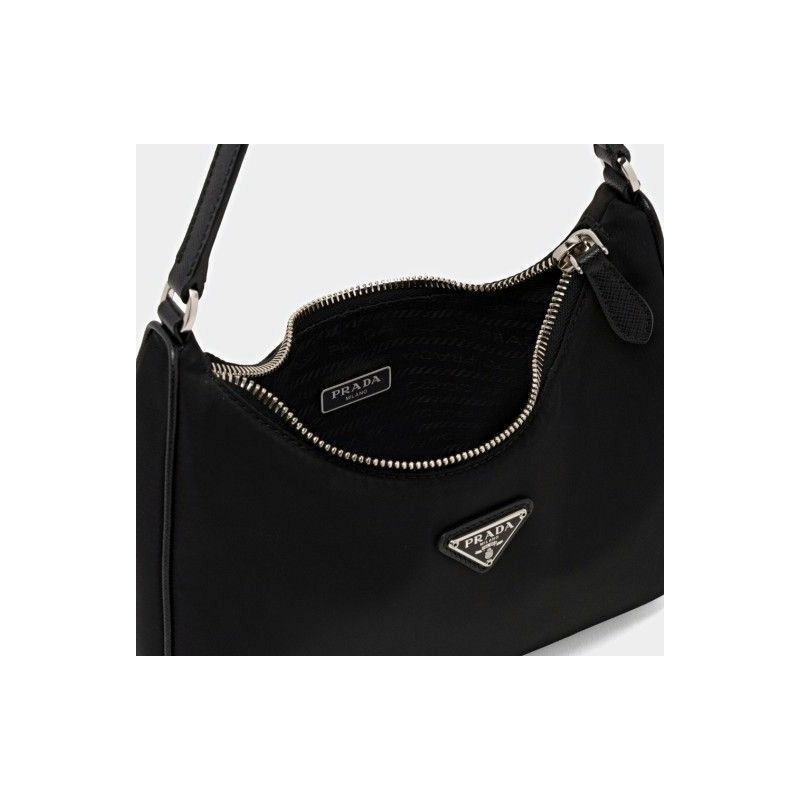 PRADA Re-Nylon Saffiano Hobo Bag 黑色 1NE204 R064 F0002-7