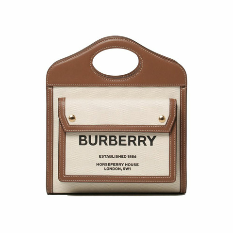 BURBERRY 迷你口袋手提包 自然棕色 23SS 8039361