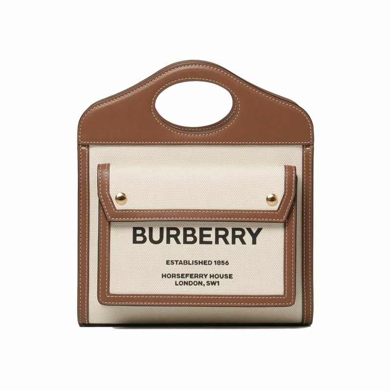 BURBERRY 迷你口袋手提包 自然棕色 23SS 8039361-0
