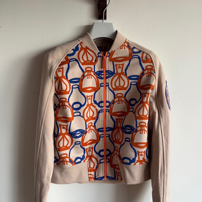 全新 現貨 🍊Hermes 女裝 "Fantaisie d'Etriers" bomber jacket 長袖外套 (Size 34)-0