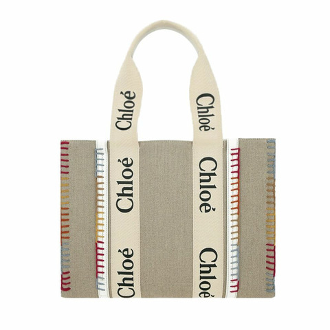 CHLOE Woody 中型手提包 白色 CHC22AS383H74 101