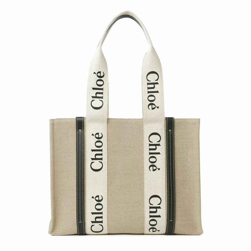 CHLOE Woody Medium Tote Natural CHC22AS383I26 91J-0