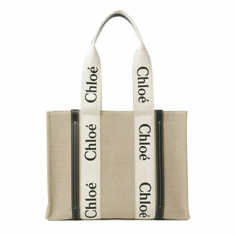 CHLOE Woody Medium Tote Natural CHC22AS383I26 91J