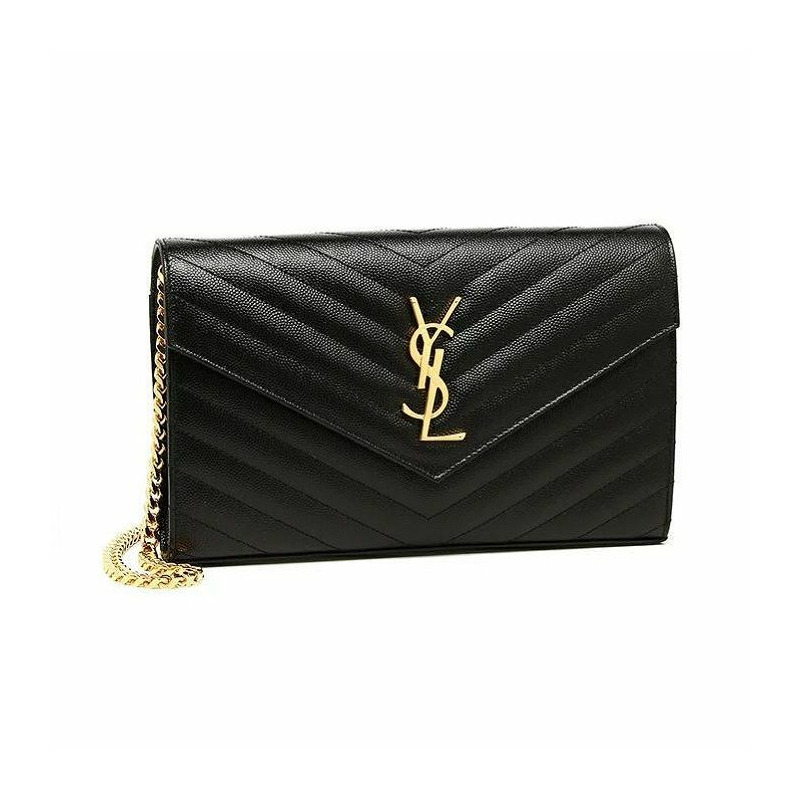 SAINT LAURENT Monogram 鏈條離合器 377828 BOW01-2