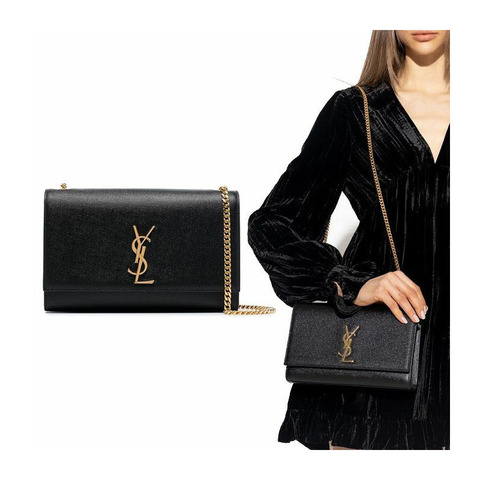 SAINT LAURENT Kate 金色斜背包 中型 364021 1000