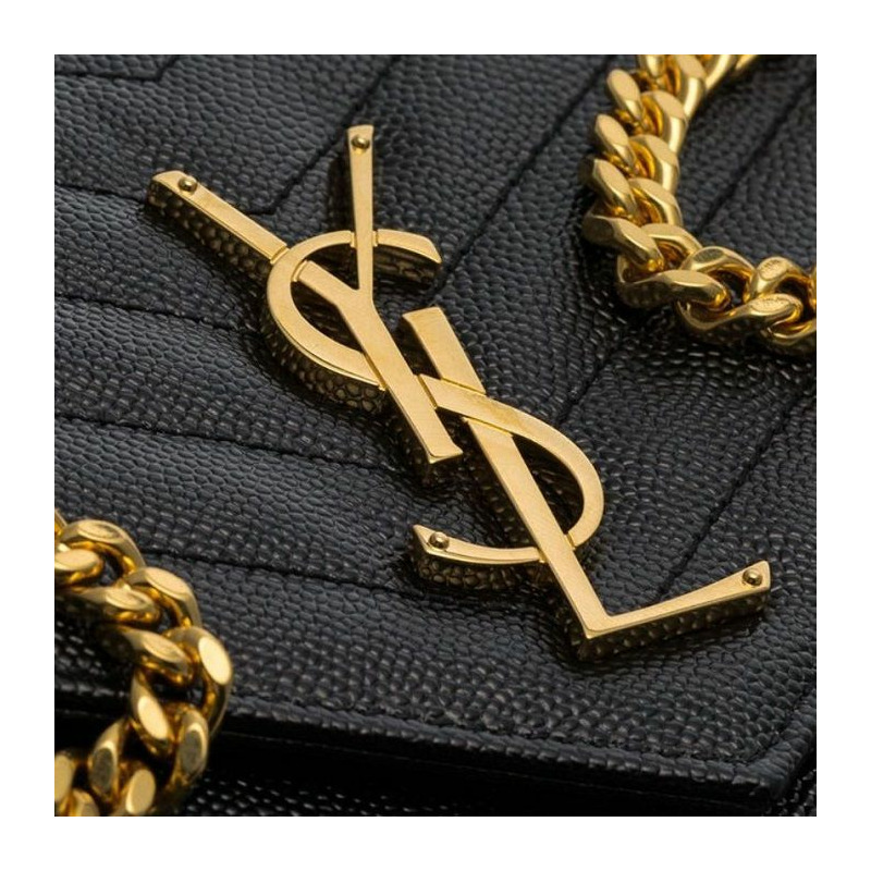 SAINT LAURENT Kate 金色斜背包 中型 364021 1000-5