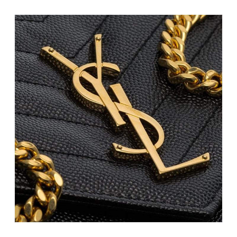 SAINT LAURENT Kate 金色斜背包 中型 364021 1000-15