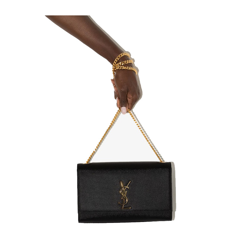 SAINT LAURENT Kate 金色斜背包 中型 364021 1000-16