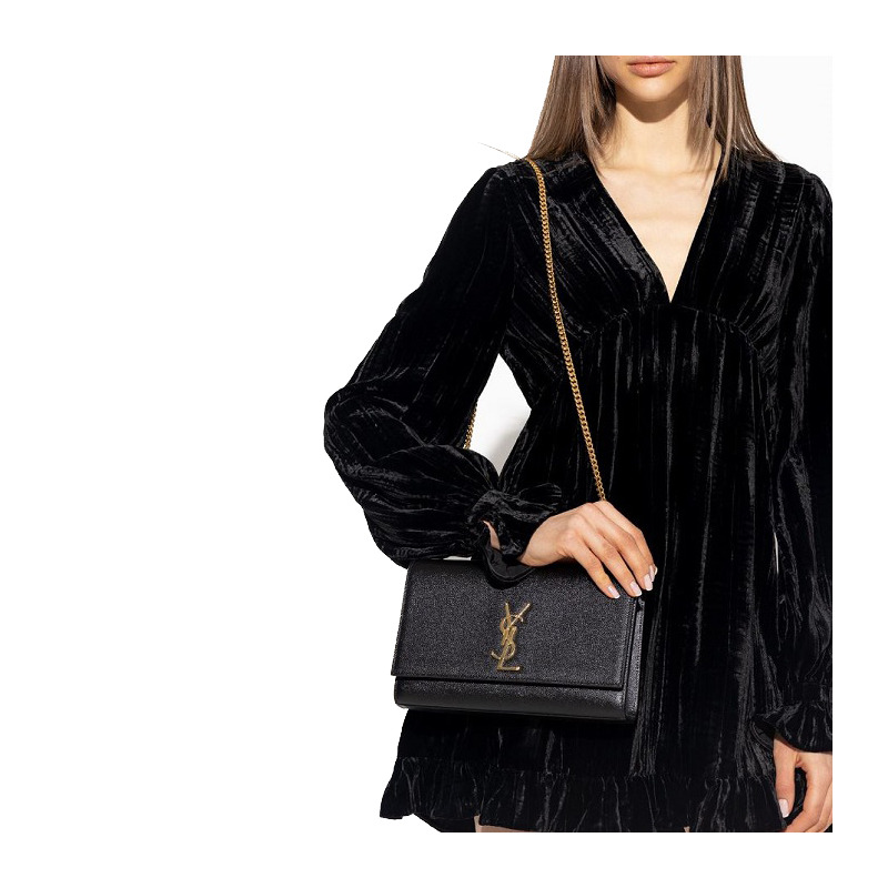 SAINT LAURENT Kate 金色斜背包 中型 364021 1000-19