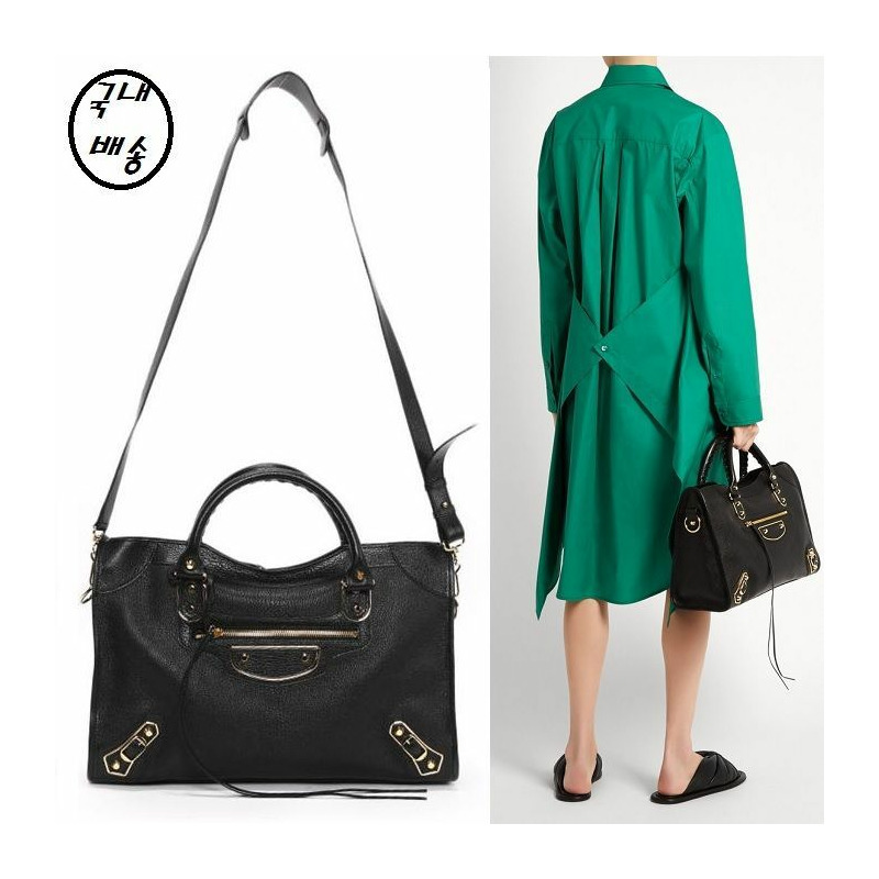 BALENCIAGA 經典都市金屬邊中型包 505984 AQ41G-0