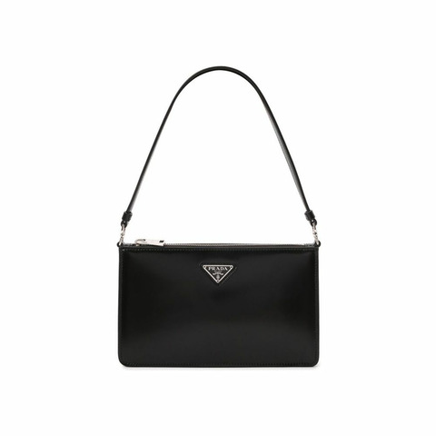 PRADA Logo 磨砂迷你包 黑色 1BC155 ZO6 F0002