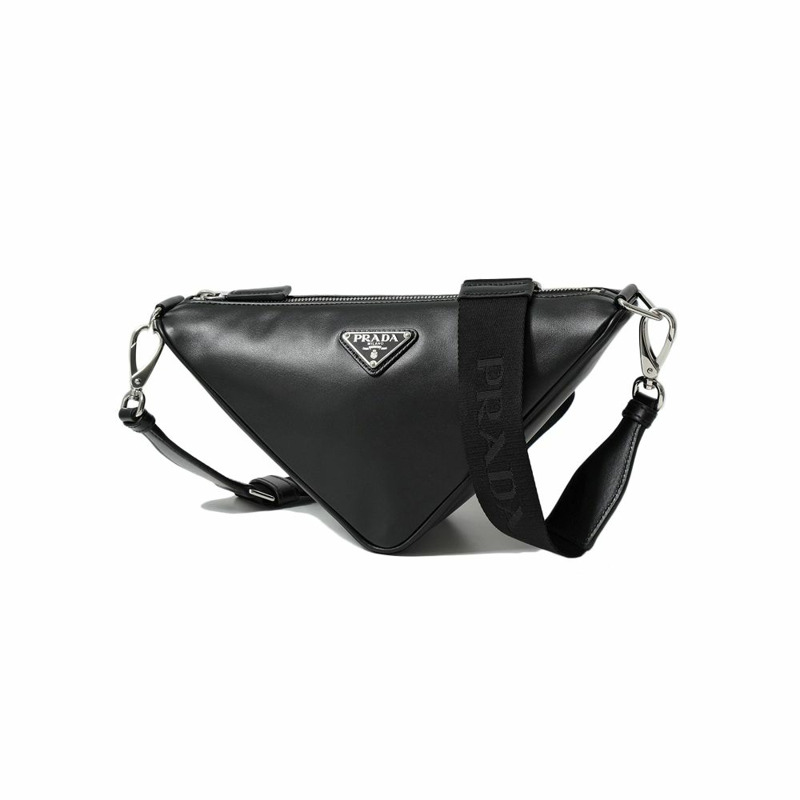 PRADA 三角形標誌斜背包-0