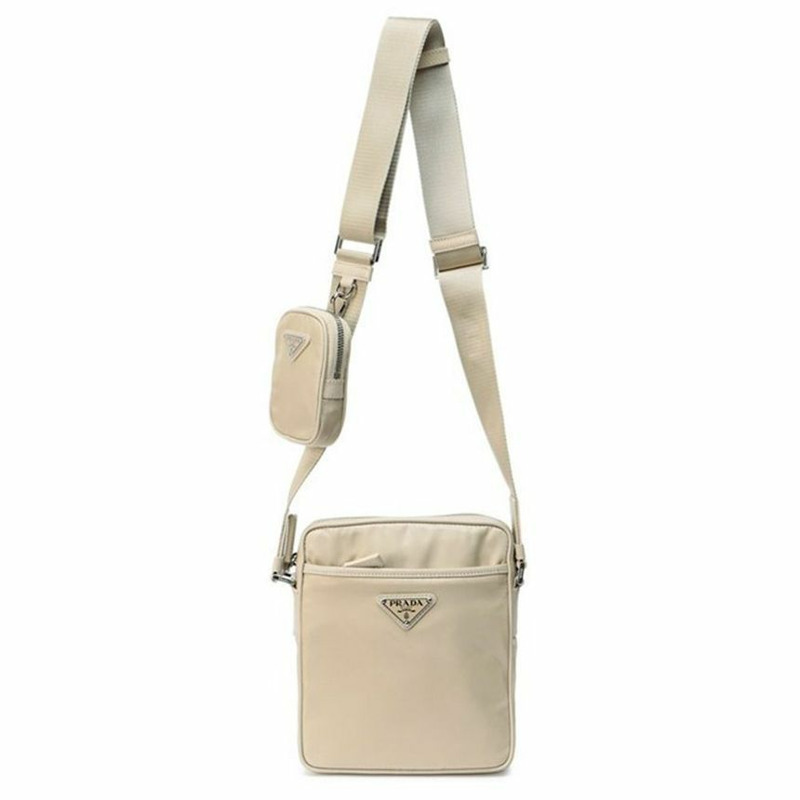 PRADA Tesuto 斜背包 淺米色 2VH112 2DMH F0F24-0