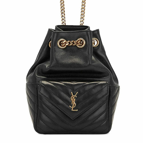 SAINT LAURENT 23SS 金色絎縫鏈條單肩包 696776 1EL07 1000