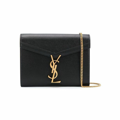 SAINT LAURENT Cassandra 鏈條單肩包 黑色 635023 BOWAW 1000