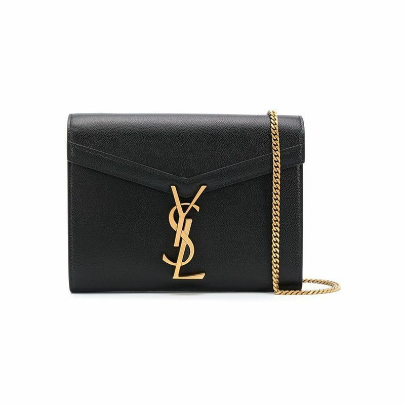 SAINT LAURENT Cassandra 鏈條單肩包 黑色 635023 BOWAW 1000-0
