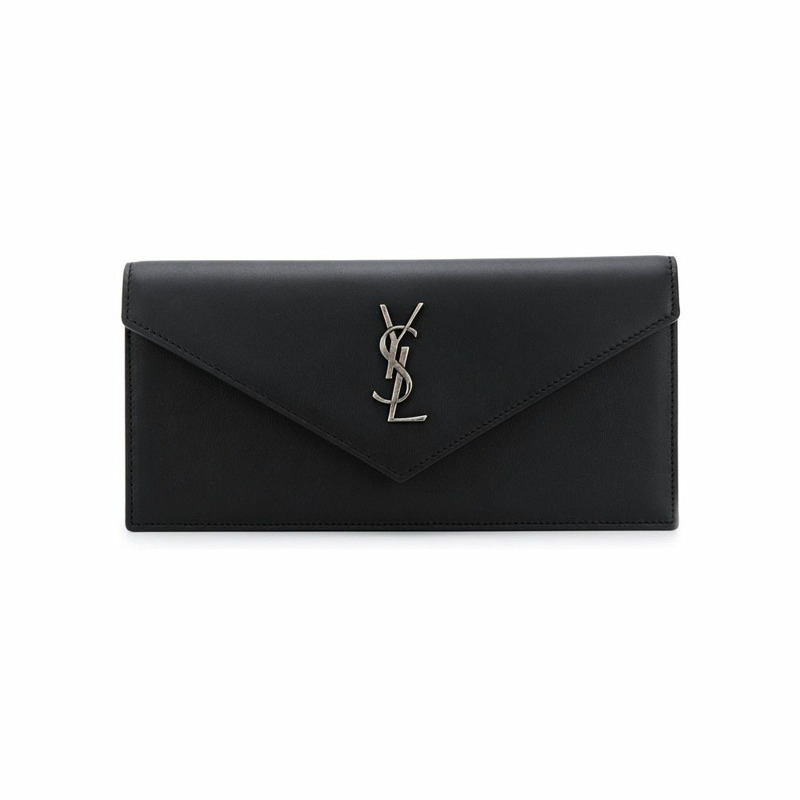 SAINT LAURENT Logo手拿包 黑色 513193 0KB0D 1000-0