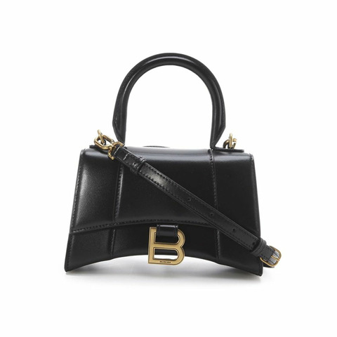 BALENCIAGA Hourglass XS 手提包 黑色 592833 1QJ4M 1000