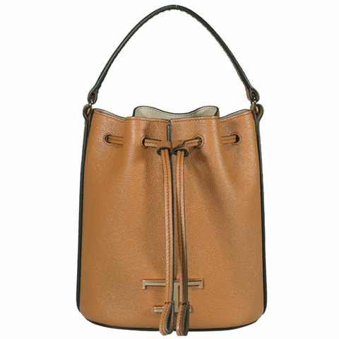 TODS Timeless Logo 水桶包 駝色 Q8E S410