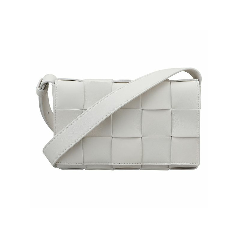 BOTTEGA VENETA 23SS 卡帶包 羊皮單肩包 白色 730848 VMAY1-0