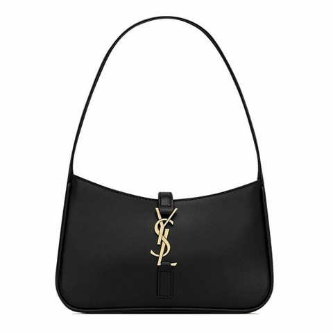 SAINT LAURENT 金色Logo迷你肩背包 黑色 710318 2R20W 1000