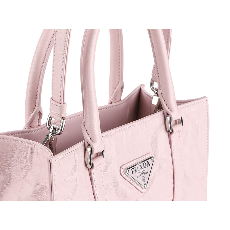 PRADA 褶皺肩包(1BG458 UVL)-10